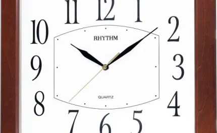 RHYTHM CMG899NR06 Convex Wall Clock, Brown